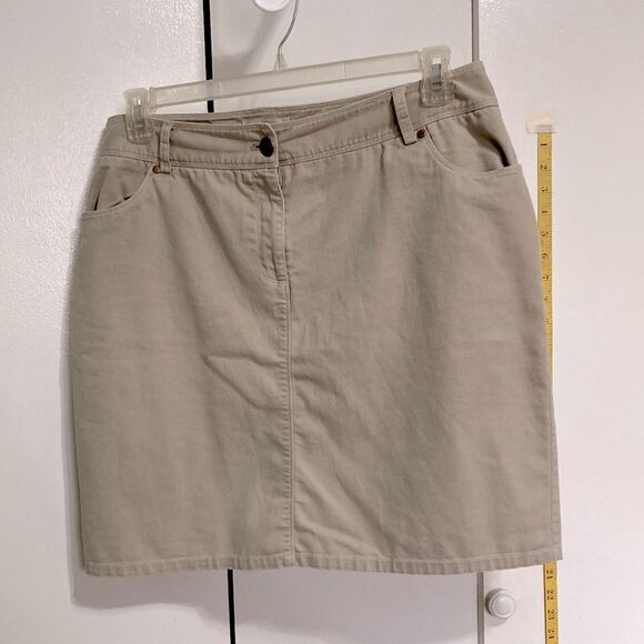 DRESSBARN Business Casual Work  Khaki Tan Skirt Womens Plus Size 16 - Picture 3 of 12
